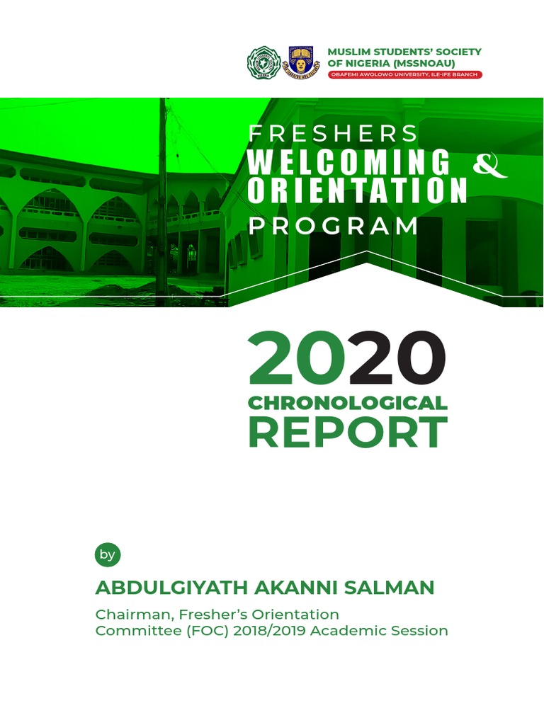 Welcoming And Orientation Report 2020 Mssnoau P Pdf
