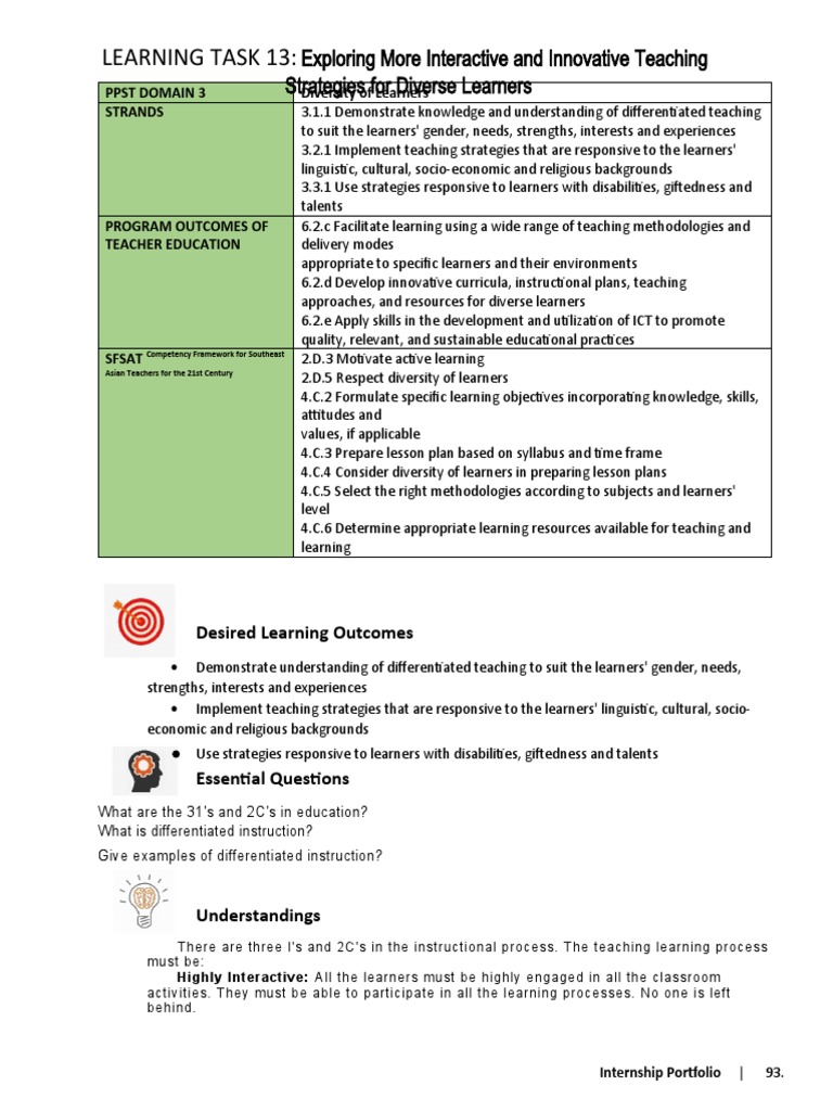 Strategies for Diverse Learners | PDF | Differentiated Instruction ...