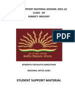 Student Support Material Session: 2021-22 Class - Xii Subject: Biology