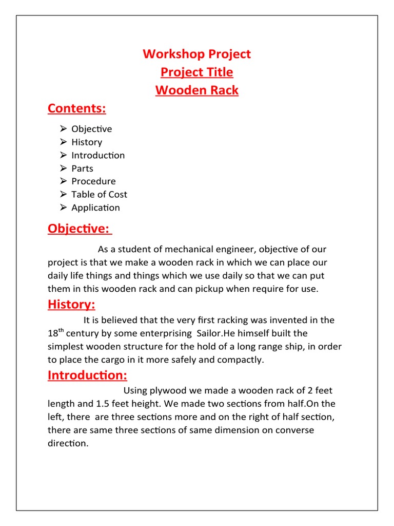DIY Wooden Rack Project Guide | PDF | Adhesive