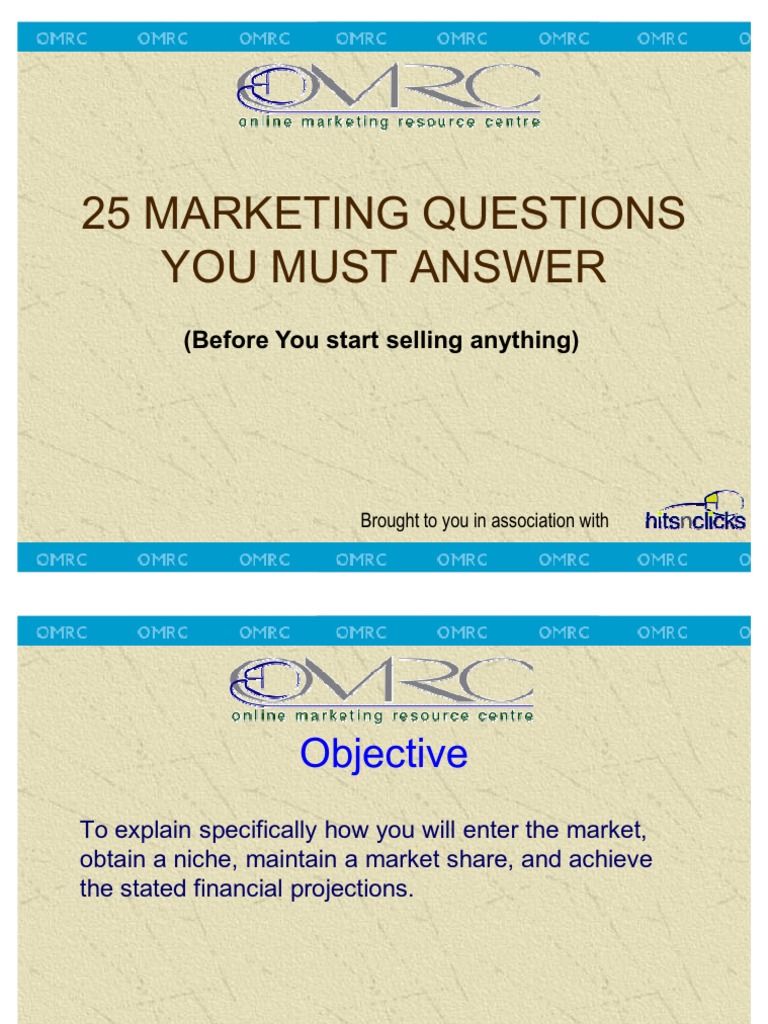 Marketing Strategy Q&A Guide | PDF | Pricing | Sales