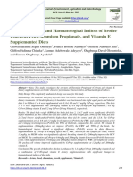 The Performance and Haematological Indices of Broiler Chickens Fed Chromium Propionate, and Vitamin E Supplemented Diets