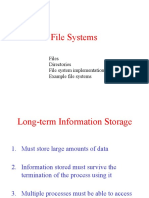 File Systems: Files Directories File System Implementation Example File Systems