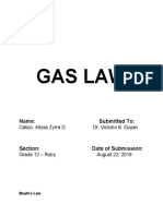 Gas Law: Name: Submitted To