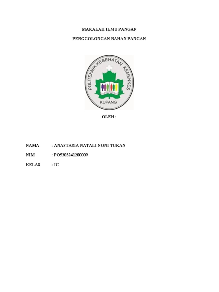 Penggolongan Bahan Pangan dalam Ilmu Pangan | PDF | Kesehatan Holistik ...