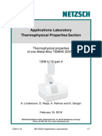 Applications Laboratory Thermophysical Properties Section: Thermophysical Properties of One Metal-Alloy 709M40 (EN19)