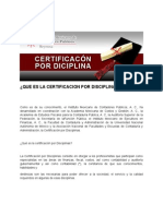 Certificacion por Disiplinas