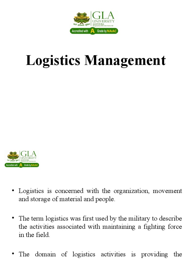 Logistic Management | PDF | Logistics | Inventory