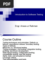 Introduction To Software Testing: Engr. Anees Ur Rahman