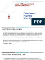 Fundamentals of Management and Organizational Behaviour: Overview of Planning (Part 2)