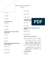 Latihan Soal Pas Matematika KLS 5