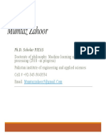 Mumtaz Zahoor: Ph.D. Scholar PIEAS