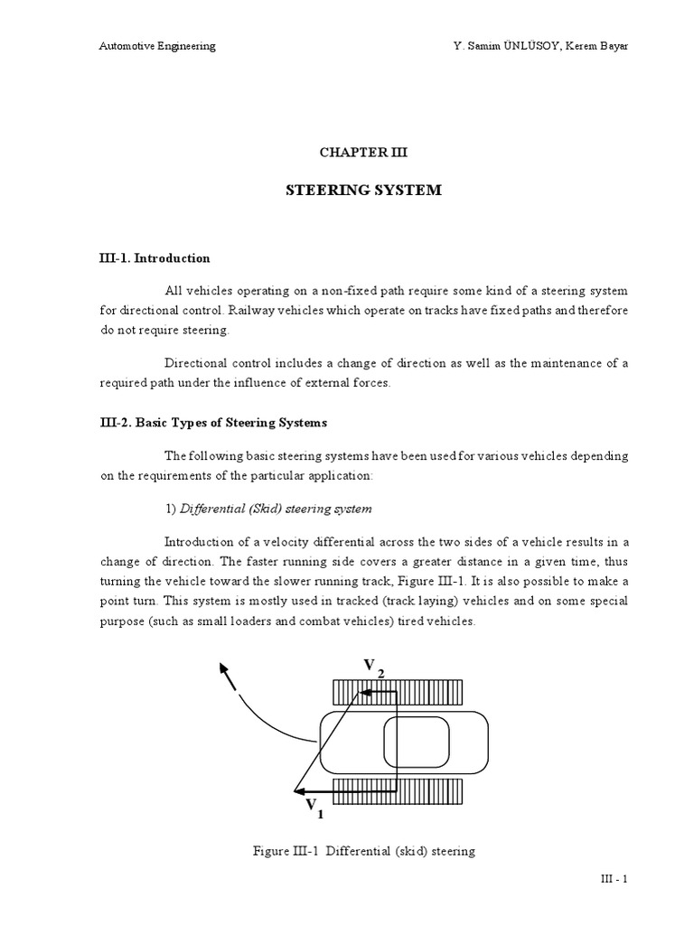 Analysis of Steering System Geometries and the Importance of