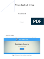 Online Course Feedback System: User Manual