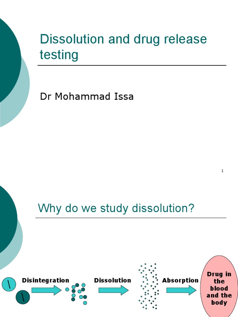 Dissolution and Drug Release Testing | PDF | Pharmaceutical Formulation ...