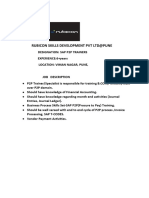 Rubicon Skills Development PVT Ltd@Pune: Designation: Sap P2P Trainers EXPERIENCE:6+years Location: Viman Nagar, Pune