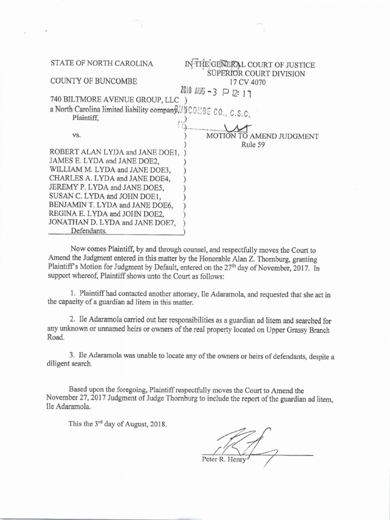 Motion To Amend Judgment PDF