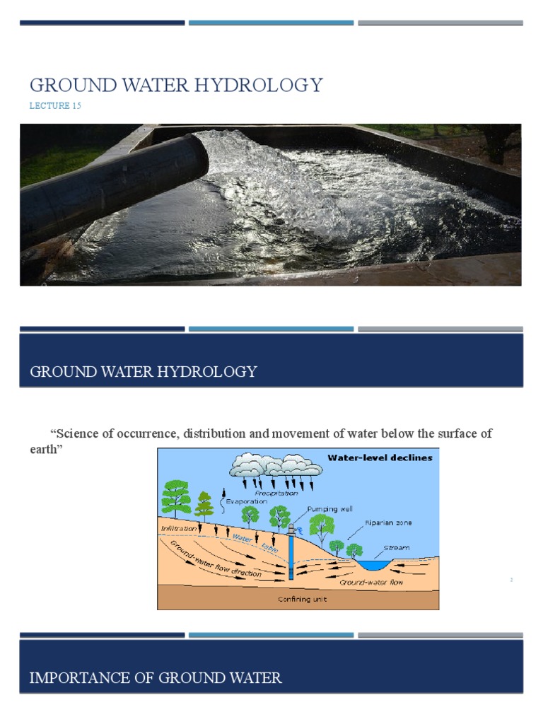 Ground Water Hydrology Pdf Aquifer Groundwater