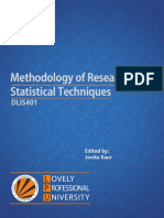 Methodology of Research and Statistical Techniques