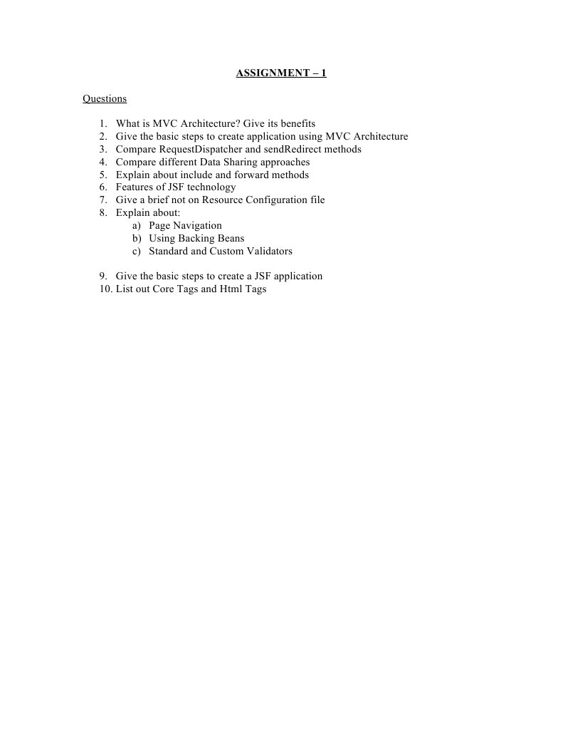 MVC and JSF Architecture Assignment Guide | PDF | Technology & Engineering