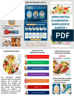 Folleto Habitos Alimentarios - Buenas Practicas Manipulación Alimentos - Prevención COVID