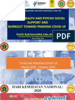 Mental Health and Psycho Social Support and Burnout Toward Pandemi Covid-19