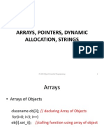 Arrays Pointers, Dynamic Allocation & Strings