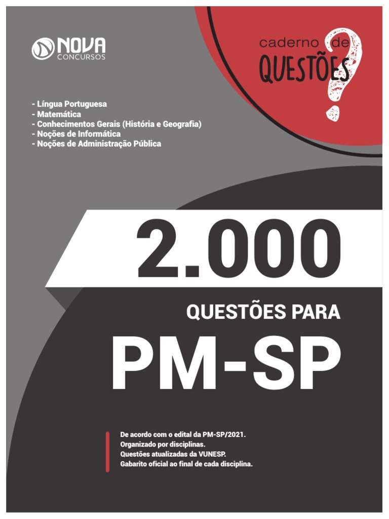 Questões PM-SP PDF Cães Economia imagem