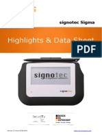 Highlights & Data Sheet: Signotec Sigma