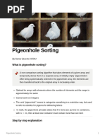 Pigeonhole Sorting