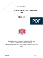 Algorithm Design and Analysis LAB ETCS-351