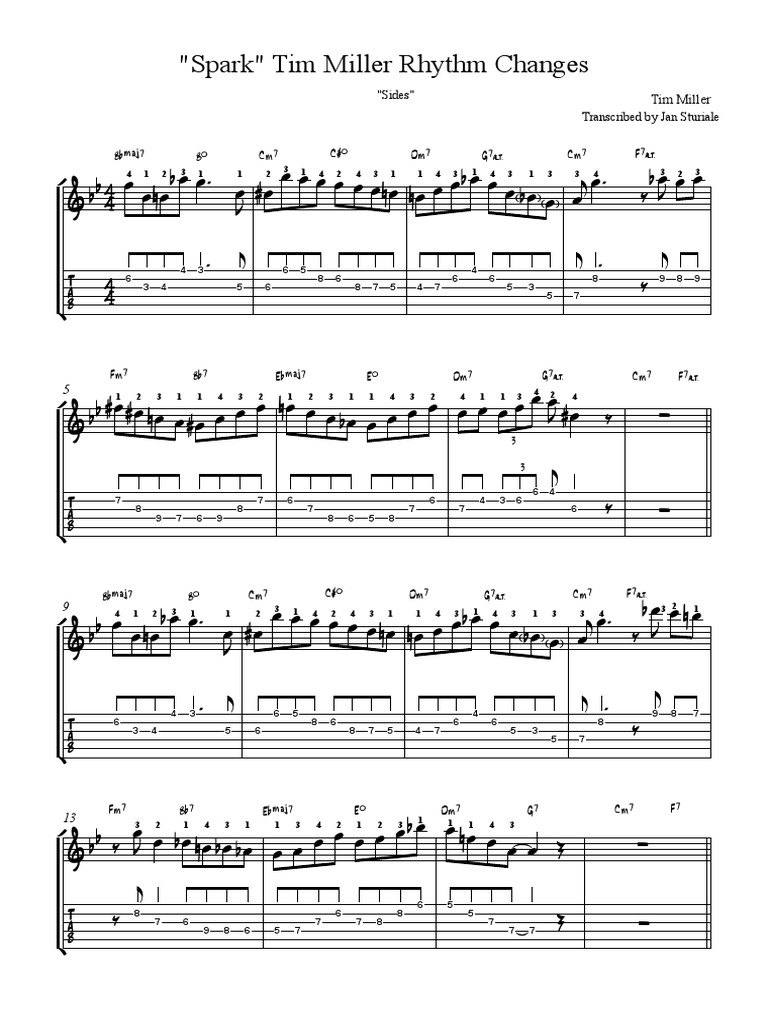 Spark Tim Miller S Rhythm Changes | PDF