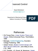 Advanced Control, Lecture 1, Introduction