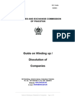 Guide On Winding Up / Dissolution of Companies: Securities and Exchange Commission of Pakistan