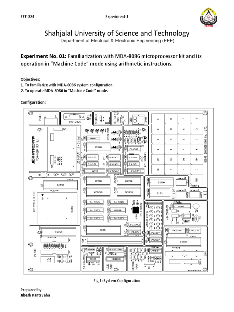 MDA-8086 Microprocessor Lab Manual | PDF | Central Processing Unit ...