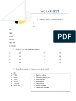 Worksheet (Numbers and Idioms)