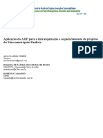 Aplicação Do AHP Para a Hierarquização e Sequenciamento de Projetos