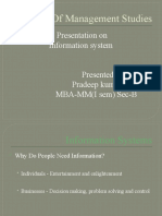 Information Systems Presentation Overview