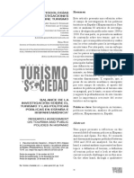 Balance de Las Investigaciones Sobre Turismo y Políticas Públicas