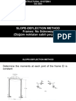 Slope-Deflection Method Frames: No Sidesway (Düğüm Noktaları Sabit Çerçeveler)
