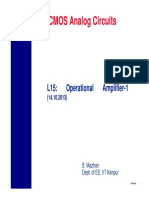 CMOS Analog Circuits: L15: Operational Amplifier-1