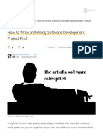 The Art of Writing a Winning Software Project Pitch