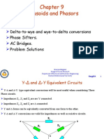 Sinusoids and Phasors: Delta-To-Wye and Wye-To-Delta Conversions Phase Sifters. AC Bridges. Problem Solutions