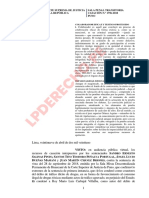 Corte Suprema analiza validez de declaración de testigo protegido (002-2015