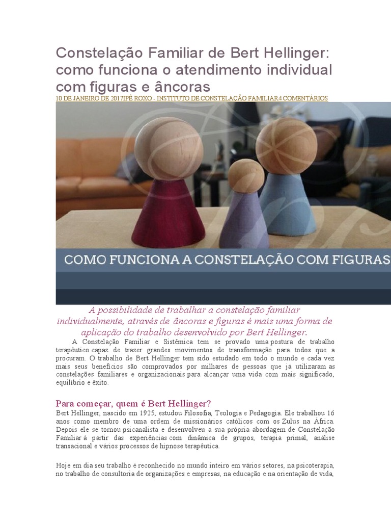 Constelação Familiar de Bert Hellinger Bonecos