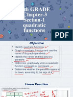 10th GRADE Chapter-3 Sectıon-1 Quadratic Functıons