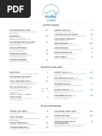 Umi Lunch Menu