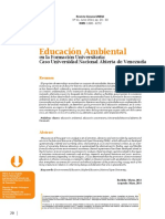 Educación Ambiental en La Formación Universitaria Caso Universidad Nacional Abierta de Venezuela