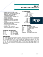 DS1307 64 X 8 Serial Real-Time Clock: Features Pin Assignment