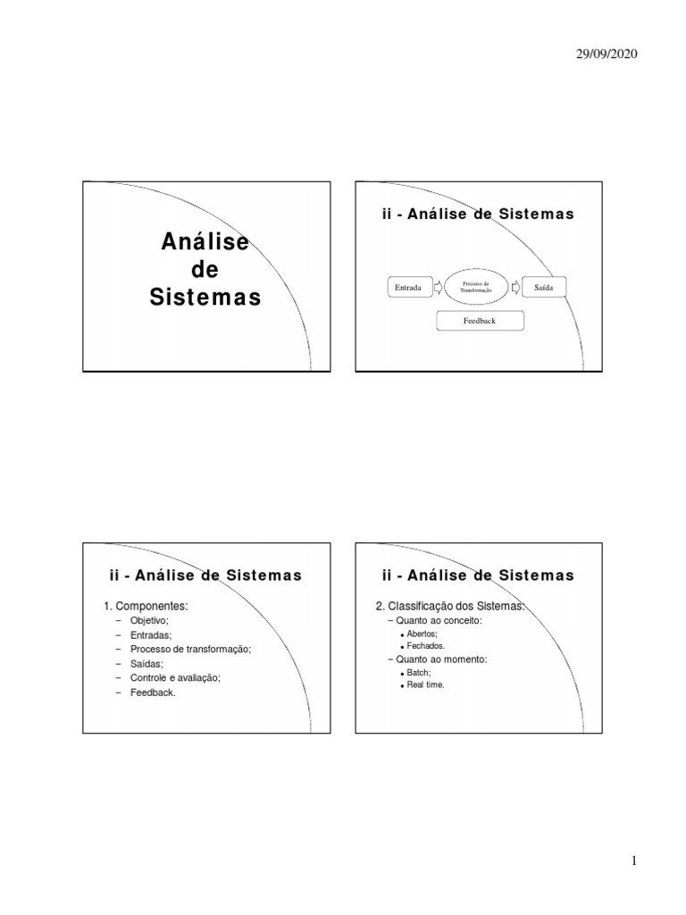 Aula 1 Análise E Projeto De Sistemas Software Pdf Programas